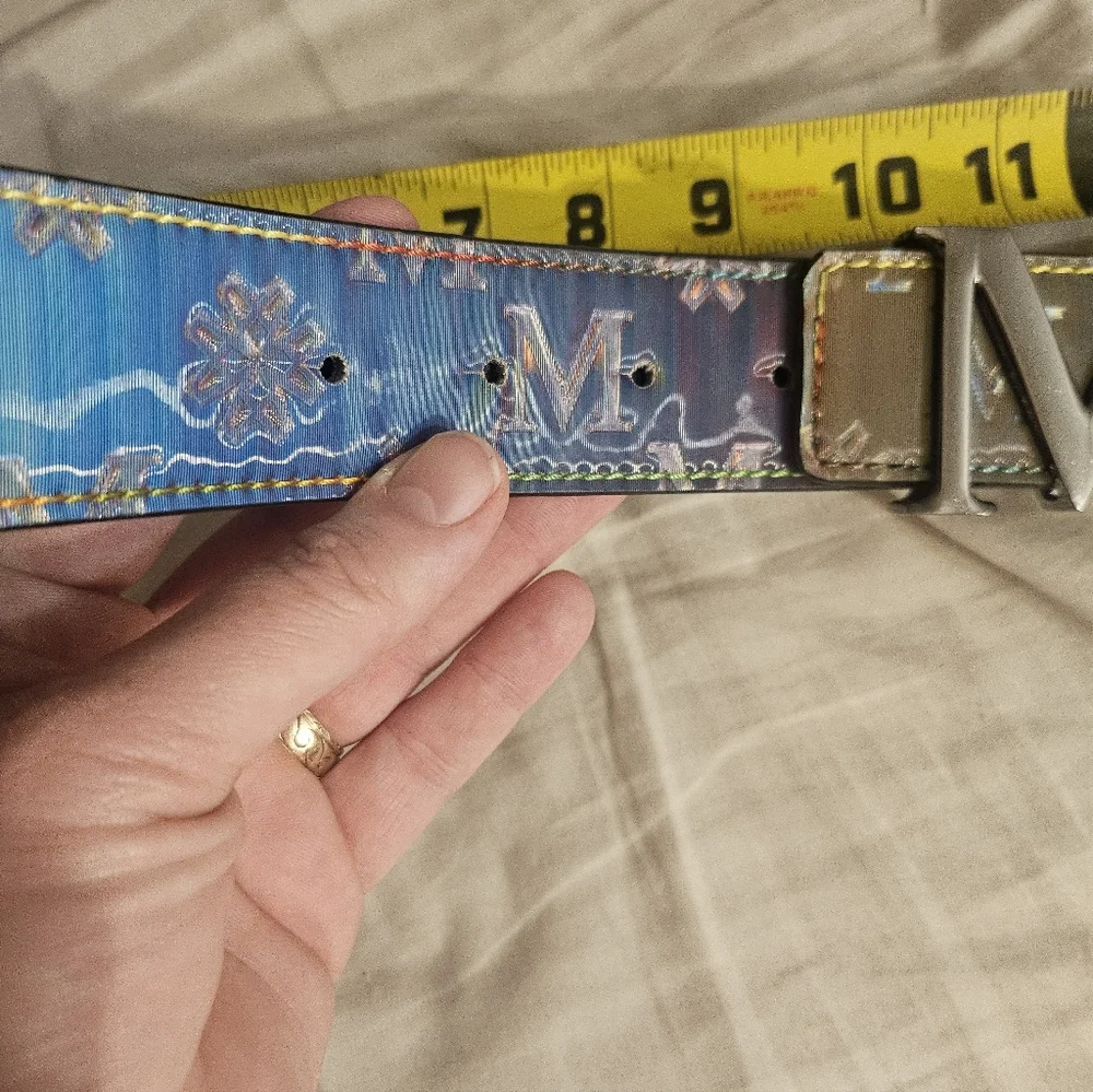 MILLIONAIRBRAND‎ M BUCKLE GENUINE LEATHER MULTI COLOR Iridescent Unisex